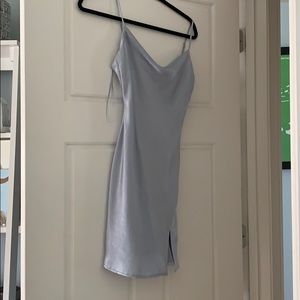 Satin cowl mini dress